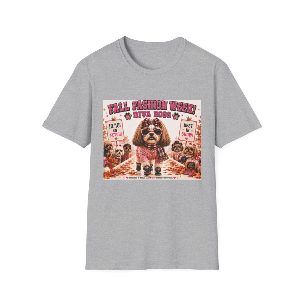 Fall Fashion Week!™ | Diva Dogs™ | Boutique Autumn Dog Lover T-Shirt | Runway Collection