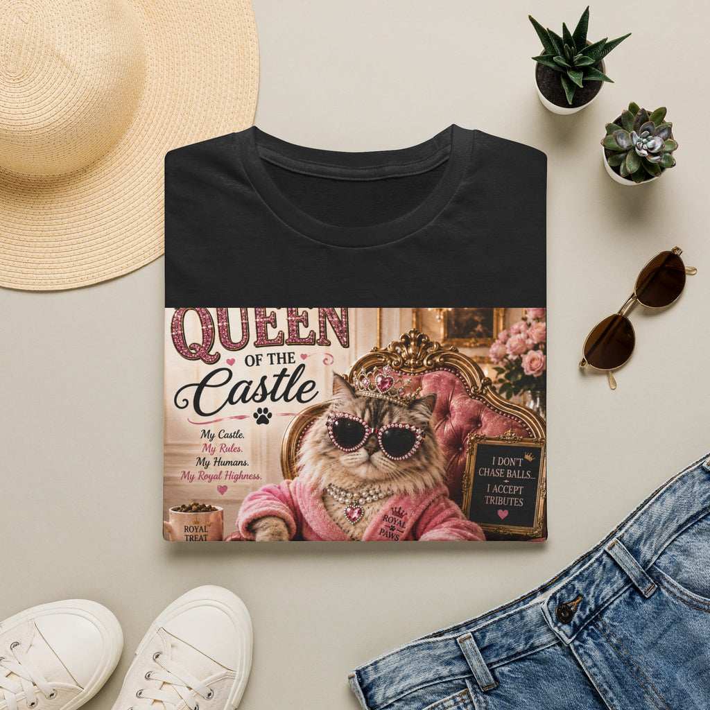 Queen of the Castle | Classy Cats™ T-Shirt | Funny Cat Queen Shirt | Cat Mom Gift | Royal Cat Tee | Elegant Cat Lover Apparel