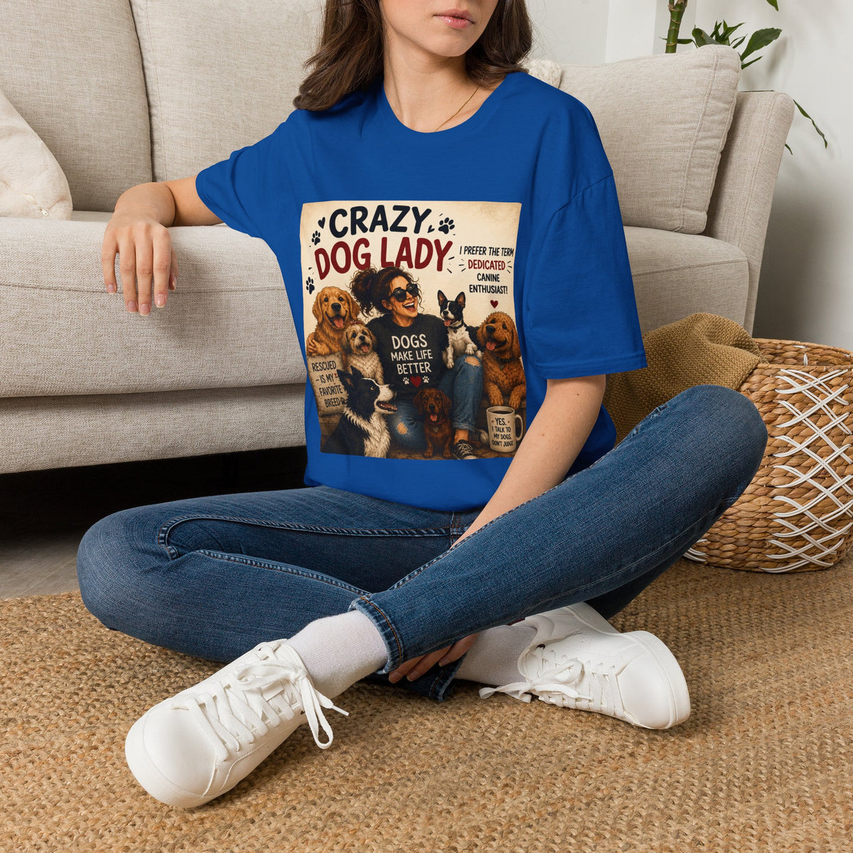 Crazy Dog Lady T-Shirt — I Prefer the Term "Dedicated Canine Enthusiast"