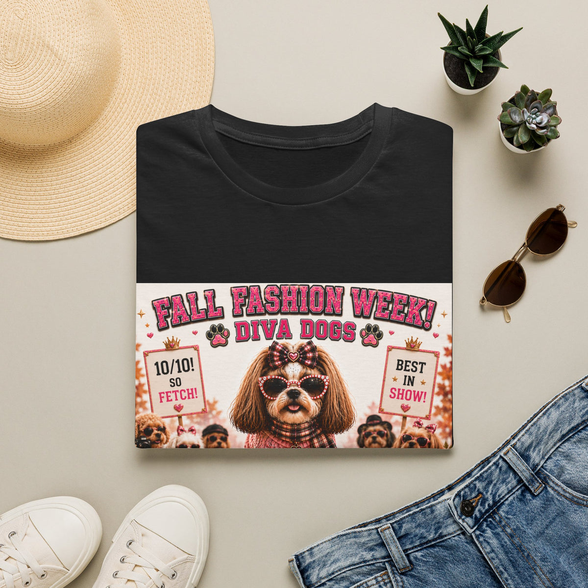 Fall Fashion Week!™ | Diva Dogs™ | Boutique Autumn Dog Lover T-Shirt | Runway Collection
