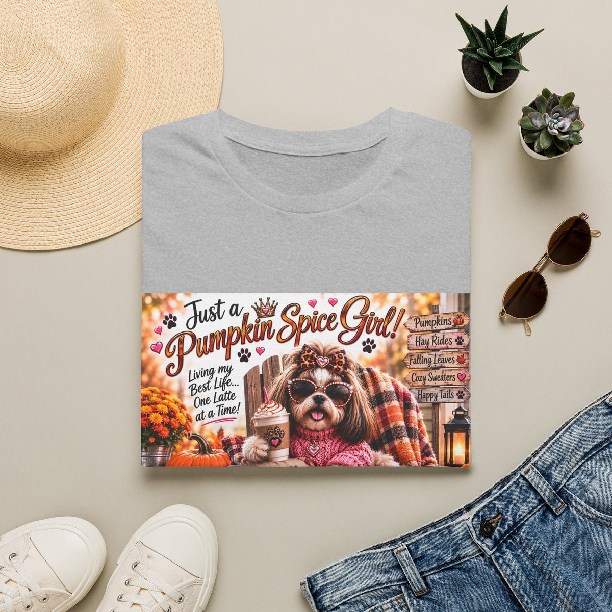 Just a Pumpkin Spice Girl!™ | Diva Dogs™ | Cozy Fall Dog Lover T-Shirt | Boutique Autumn Collection