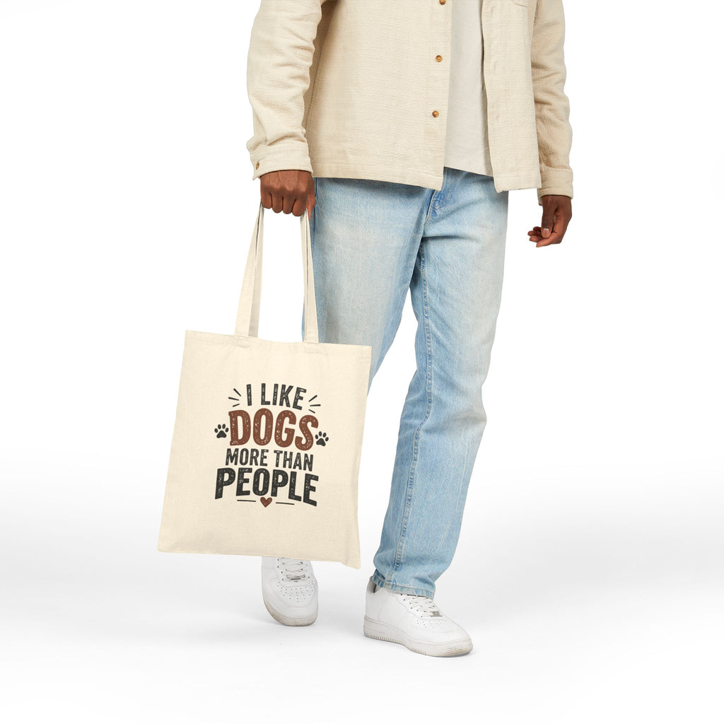 I Like Dogs More Than People Tote Bag | Funny Dog Lover Tote | Pet Parent Bag | The Dog House™