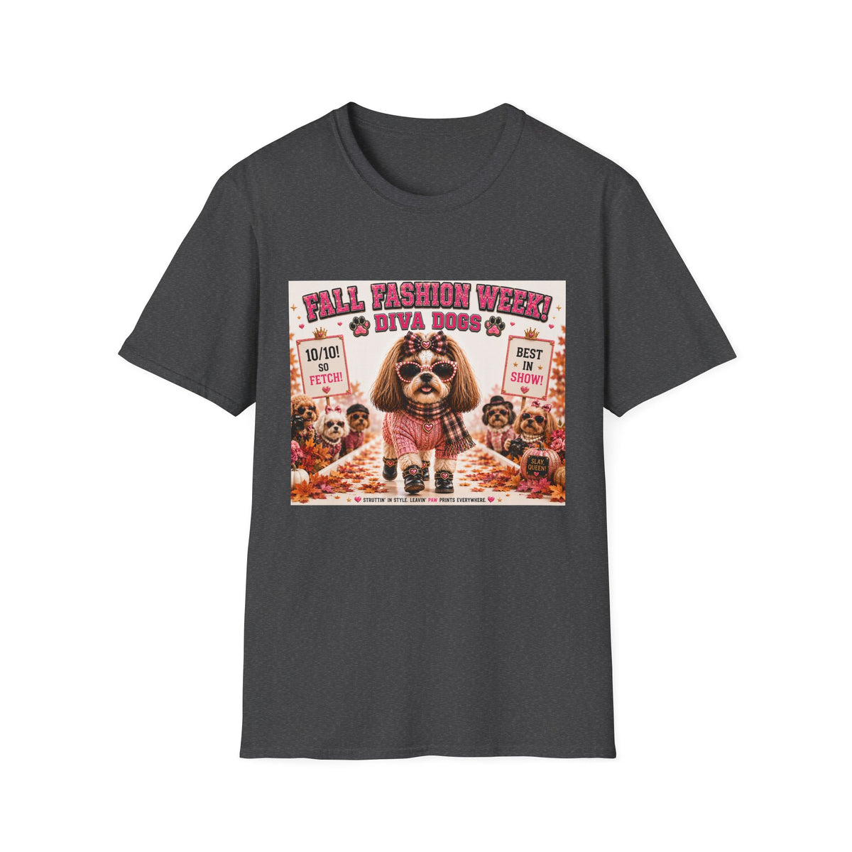 Fall Fashion Week!™ | Diva Dogs™ | Boutique Autumn Dog Lover T-Shirt | Runway Collection
