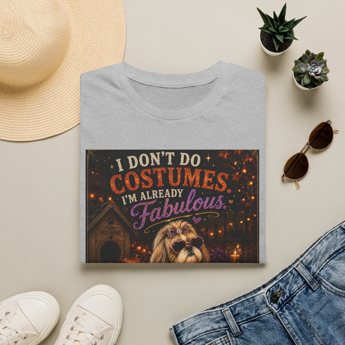 Funny Halloween Dog Shirt – I Don't Do Costumes. I'm Already Fabulous. | Cute Dog Lover T-Shirt | Vintage Halloween Tee | Fall Graphic Tee | Dog Mom Gift