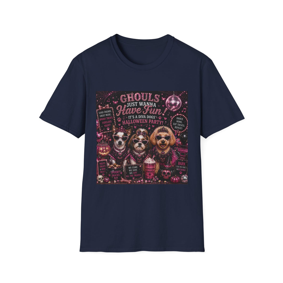 Ghouls Just Wanna Have Fun! | Diva Dogs™ Halloween Party T-Shirt | Funny Halloween Dog Shirt | Dog Mom Gift | Glam Dog Lover Tee