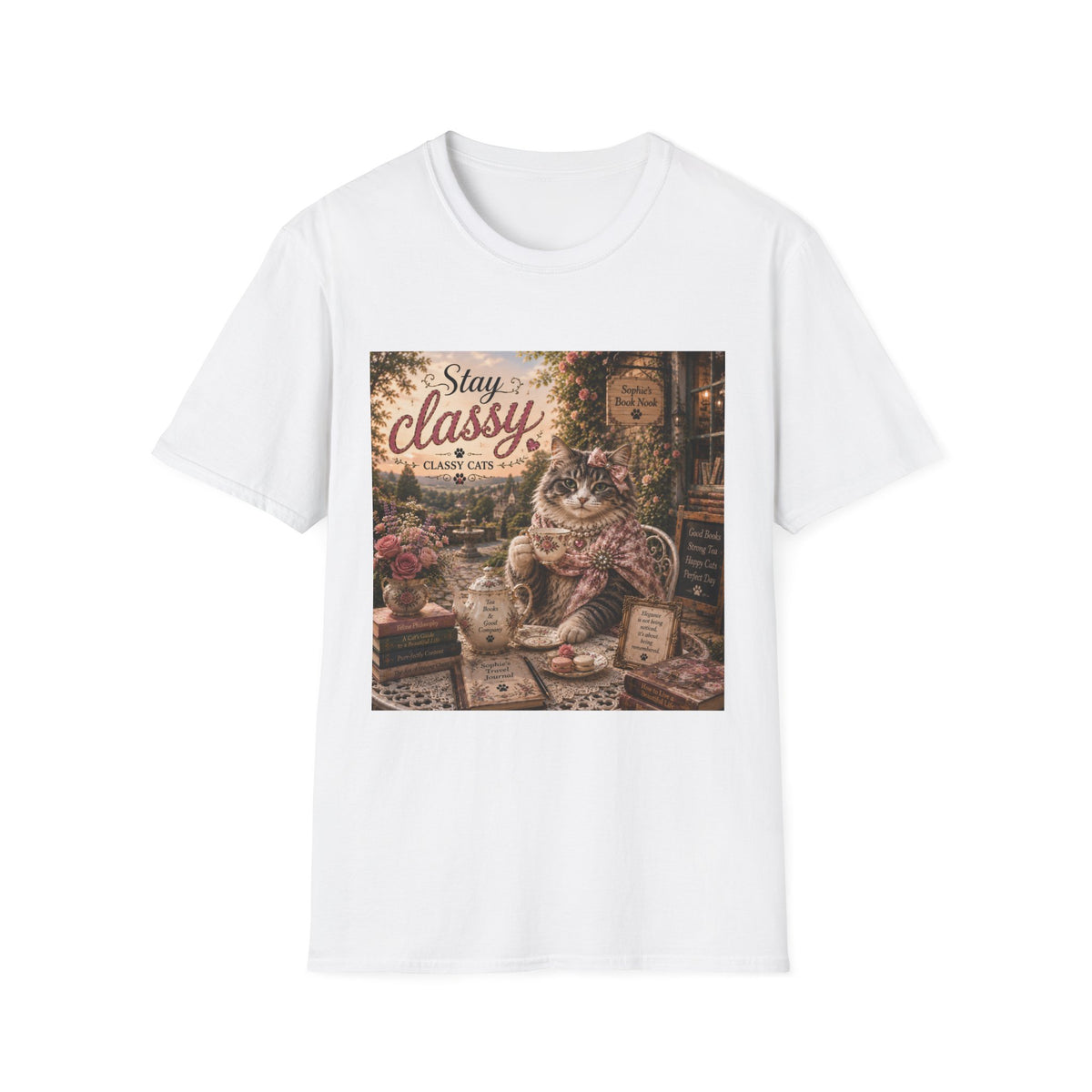 Stay Classy Cat T-Shirt — Vintage Cozy Cat Graphic Tee