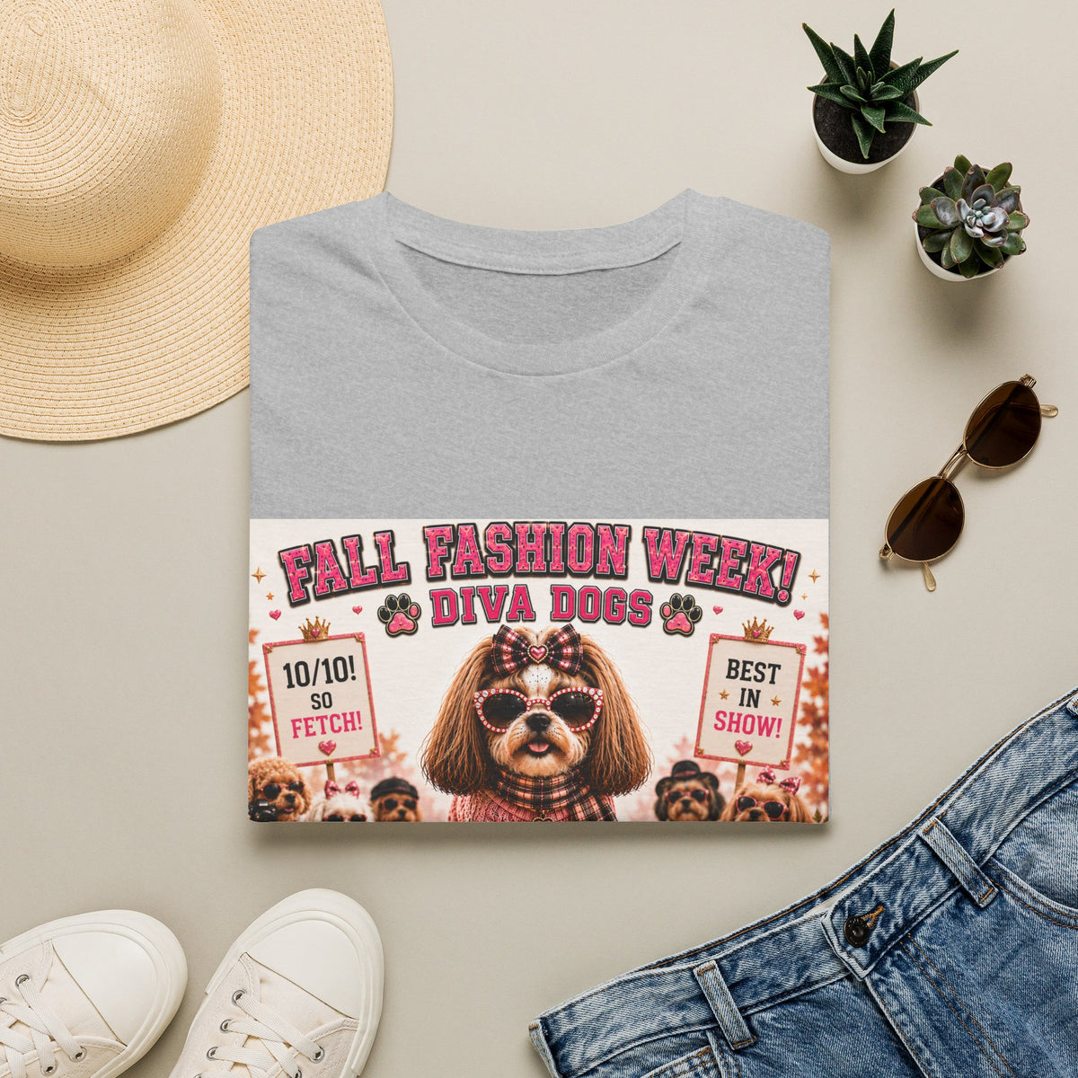 Fall Fashion Week!™ | Diva Dogs™ | Boutique Autumn Dog Lover T-Shirt | Runway Collection
