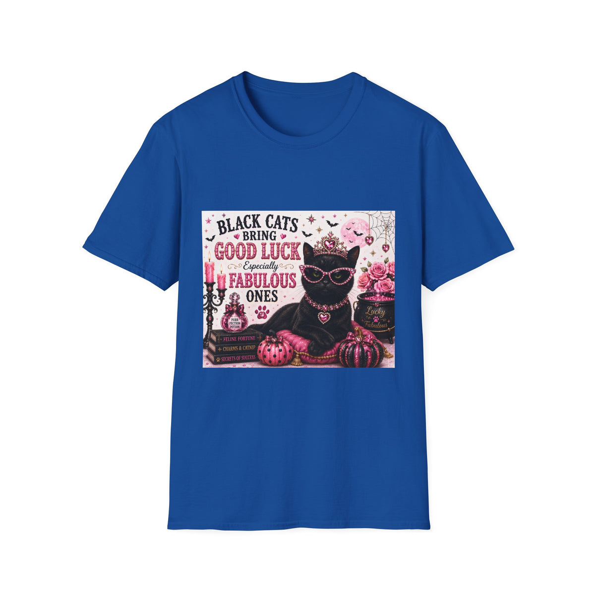 Black Cats Bring Good Luck... Especially Fabulous Ones! | Classy Cats™ Halloween T-Shirt | Funny Black Cat Shirt | Cat Mom Gift | Halloween Cat Lover Tee
