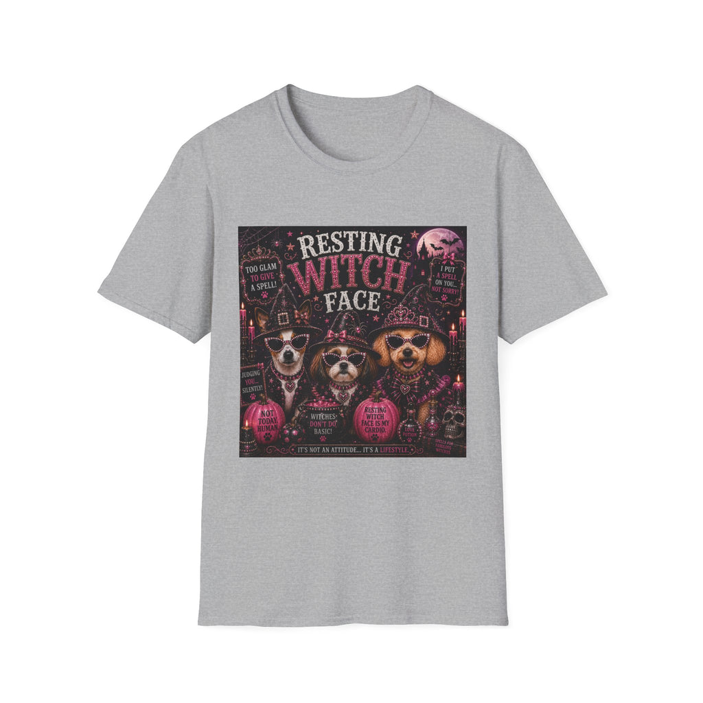 Resting Witch Face | Diva Dogs™ Halloween T-Shirt | Funny Witch Dog Shirt | Glam Halloween Dog Lover Tee | Dog Mom Gift