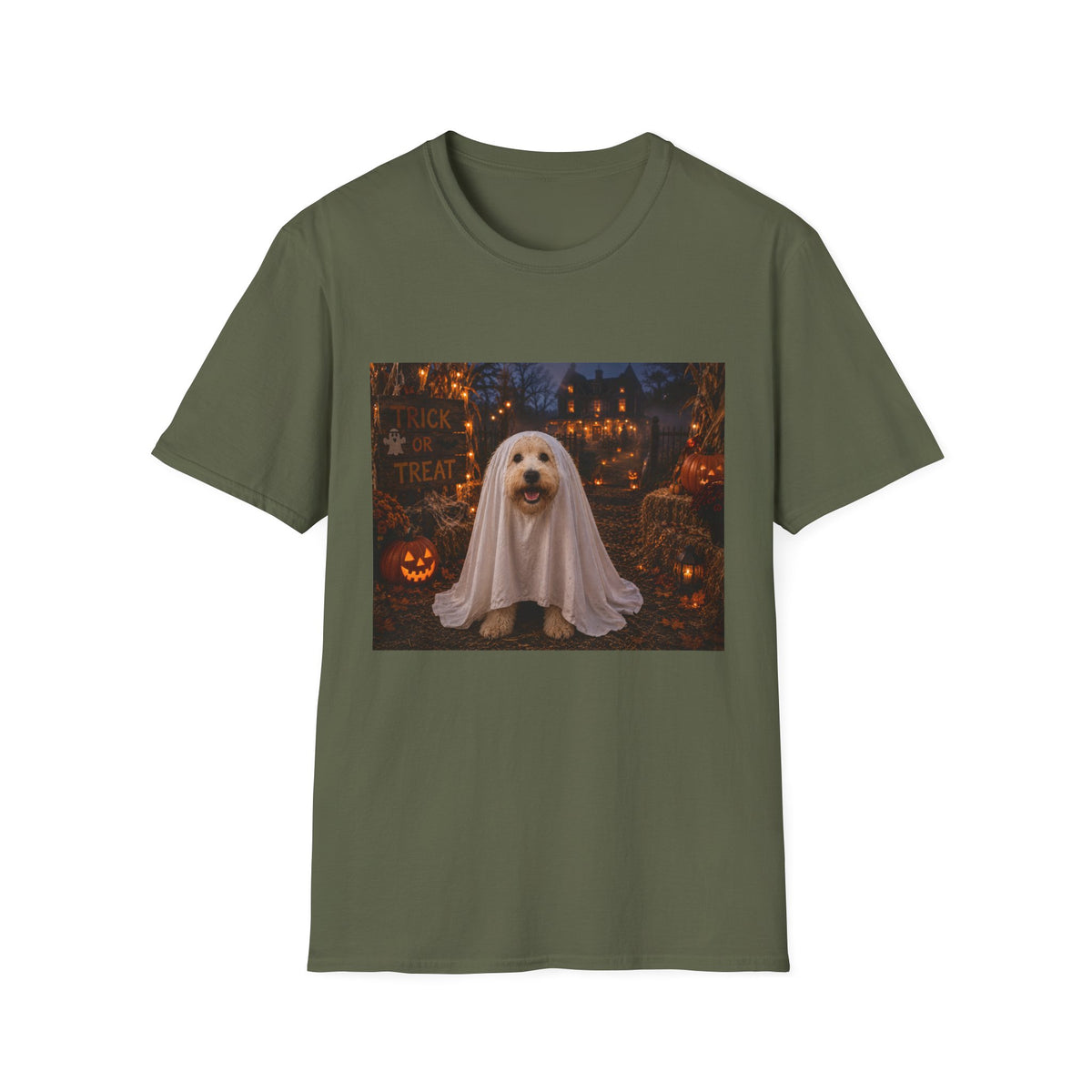 Trick or Treat | Maddie's Ghost Costume™ Halloween T-Shirt | Cute Dog Halloween Shirt | The Dog House™ Fall Collection