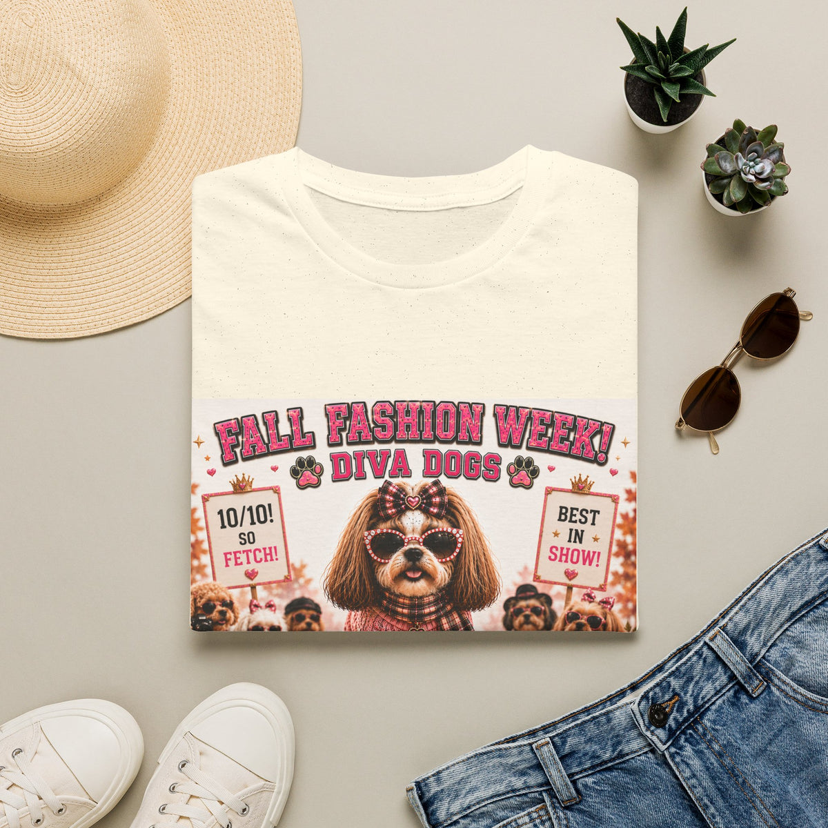 Fall Fashion Week!™ | Diva Dogs™ | Boutique Autumn Dog Lover T-Shirt | Runway Collection