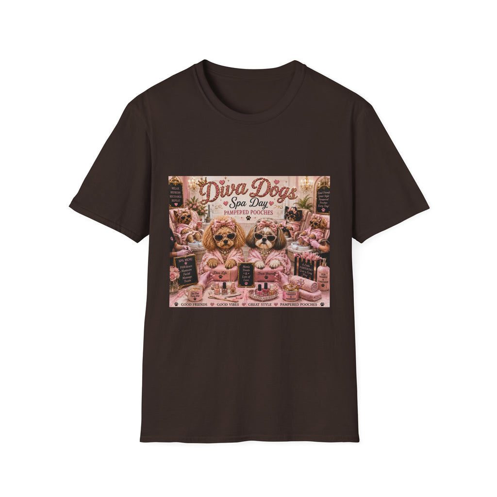 Diva Dogs Spa Day T-Shirt — Pampered Pooches Graphic Tee