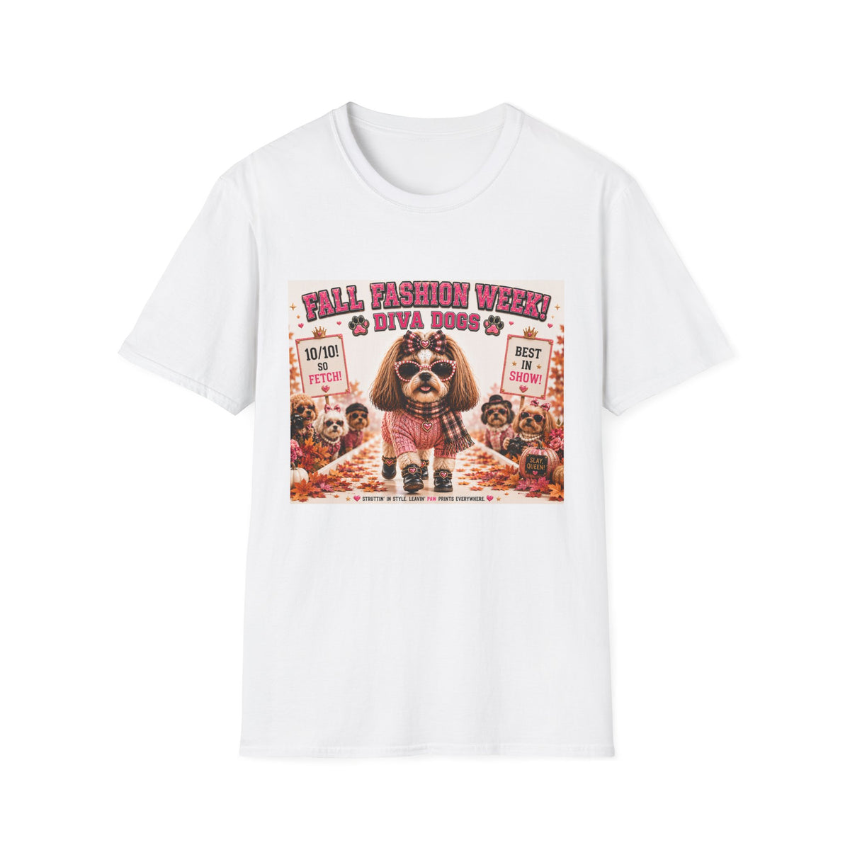 Fall Fashion Week!™ | Diva Dogs™ | Boutique Autumn Dog Lover T-Shirt | Runway Collection