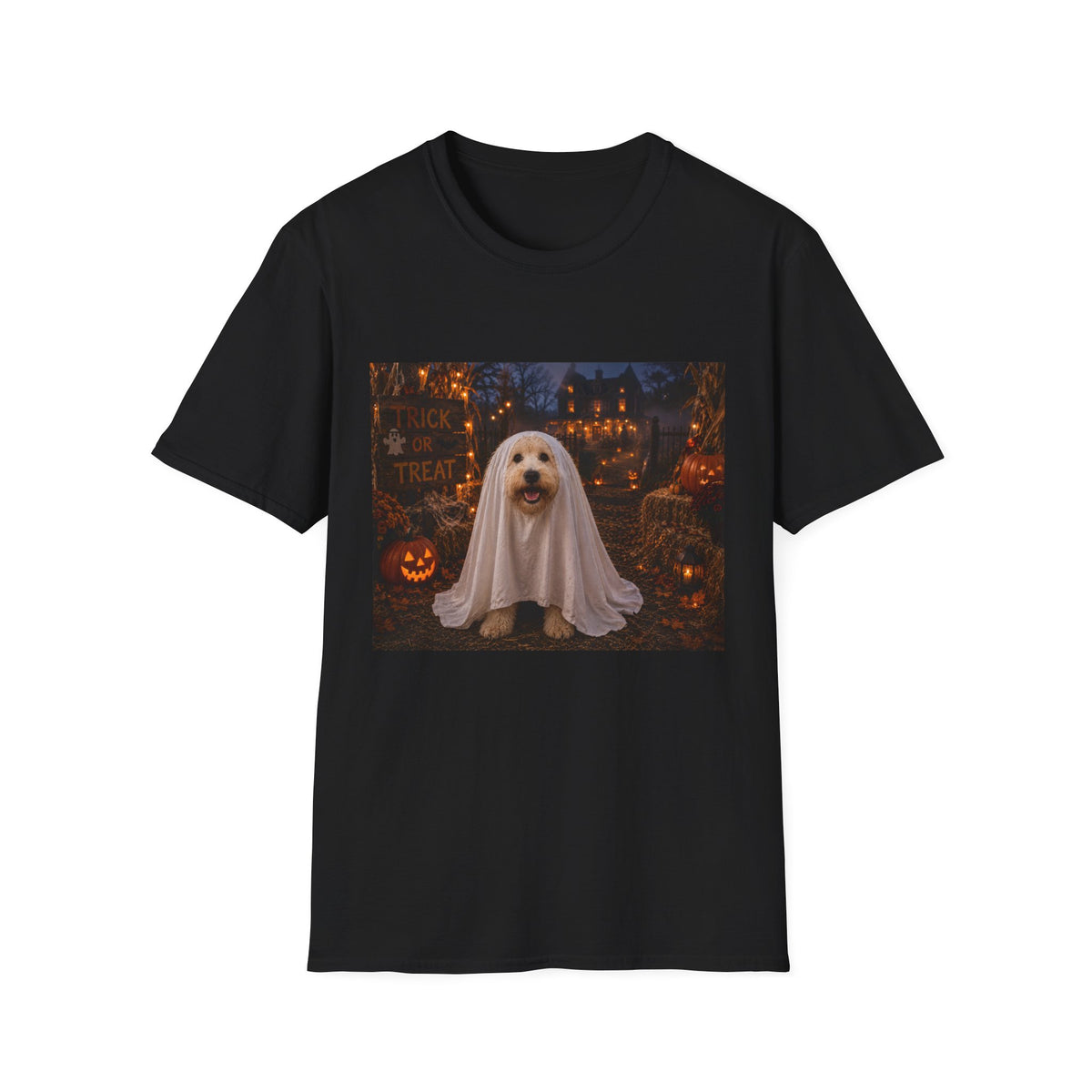 Trick or Treat | Maddie's Ghost Costume™ Halloween T-Shirt | Cute Dog Halloween Shirt | The Dog House™ Fall Collection