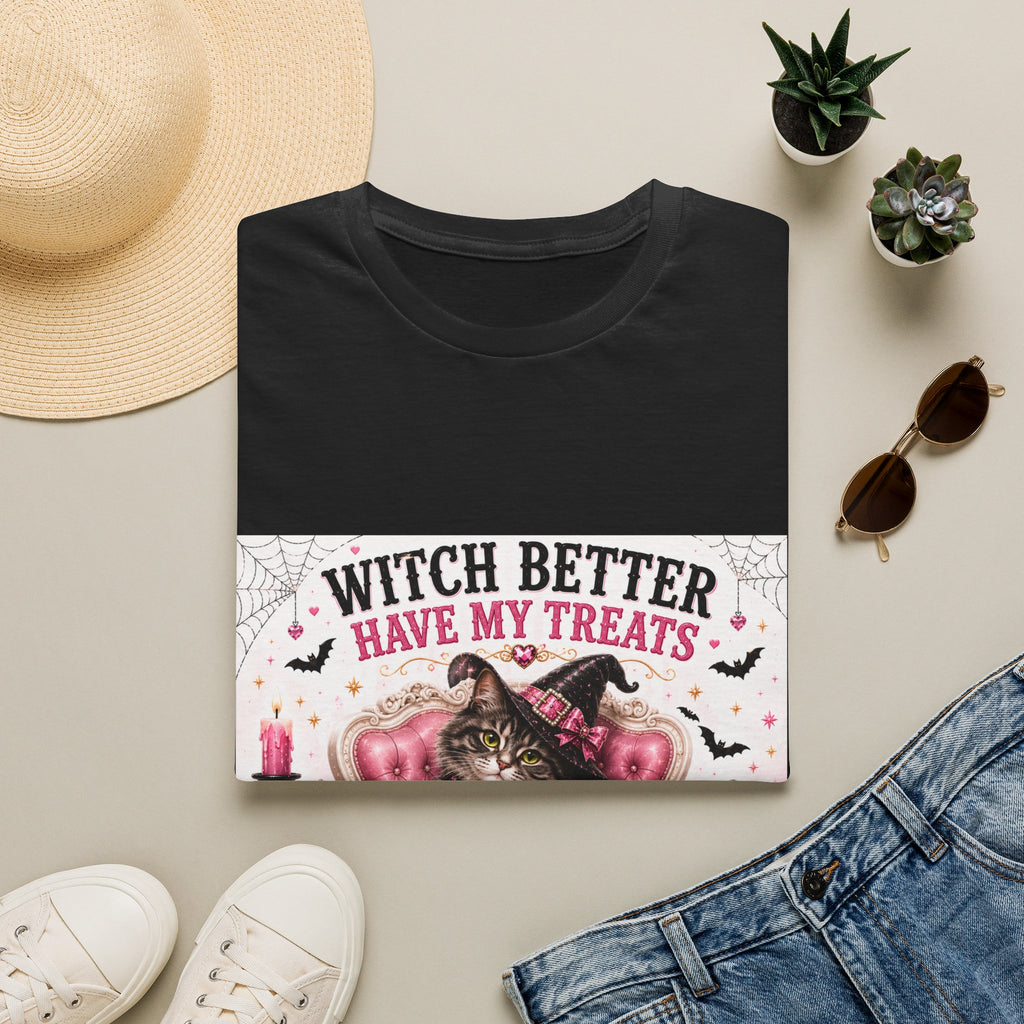 Witch Better Have My Treats | Classy Cats™ Halloween T-Shirt | Funny Cat Halloween Shirt | Cute Cat Lover Tee | Cat Mom Gift