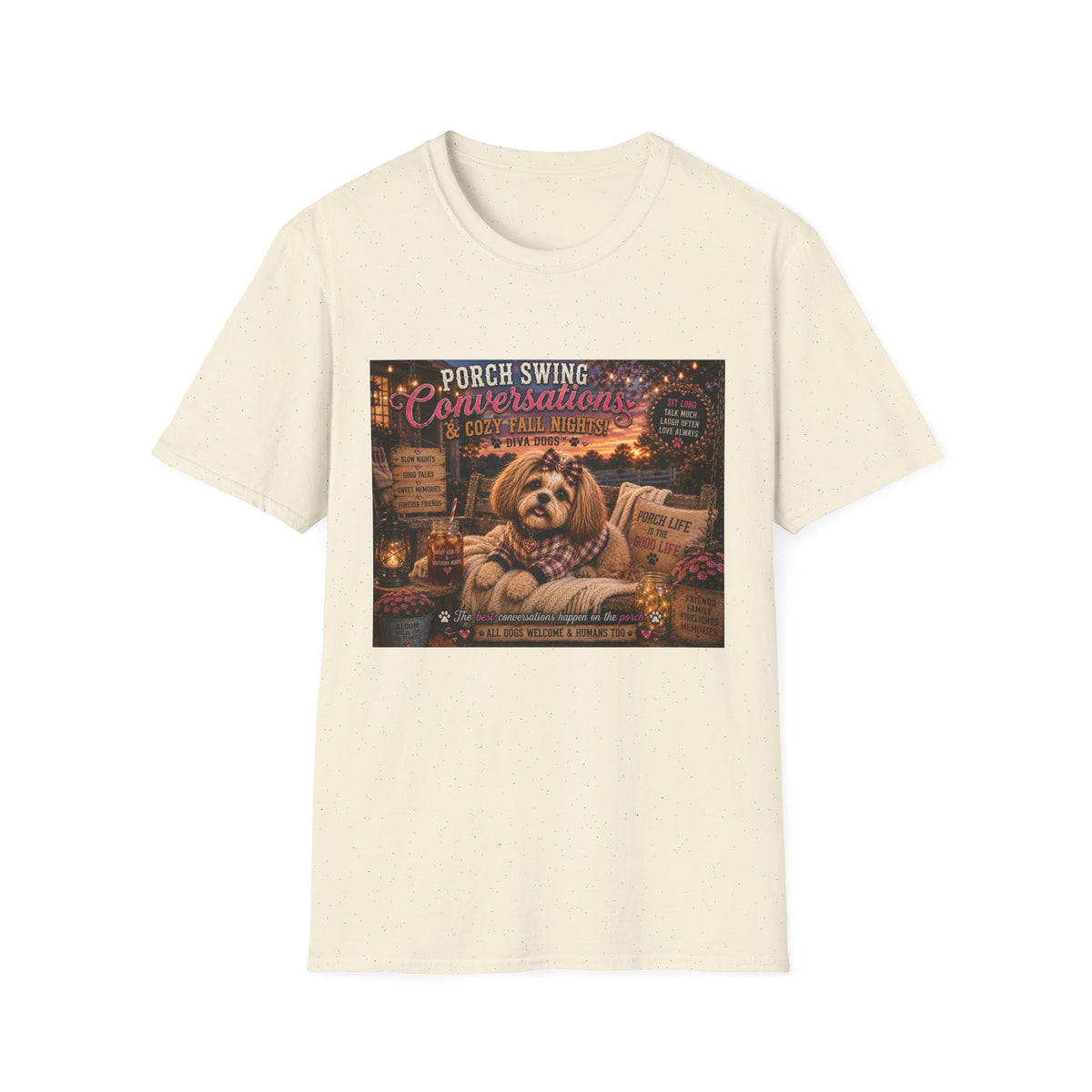 Porch Swing Conversations™ | Diva Dogs™ | Sweet Tea & Cozy Fall Nights | Porch Life Collection