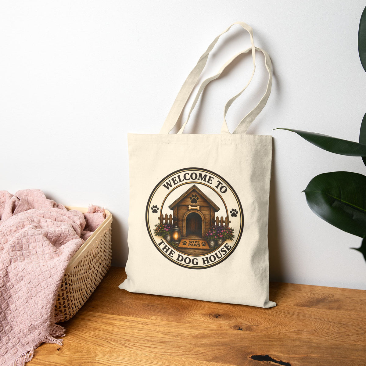 Welcome to The Dog House Signature Cotton Canvas Tote Bag