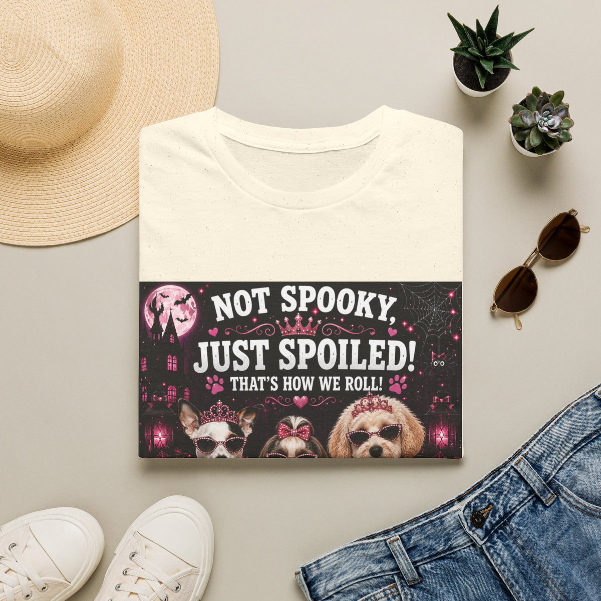 Funny Halloween Dog Shirt – Not Spooky, Just Spoiled! | Diva Dogs™ Halloween T-Shirt | Cute Dog Lover Tee | Dog Mom Gift | Glam Halloween Shirt