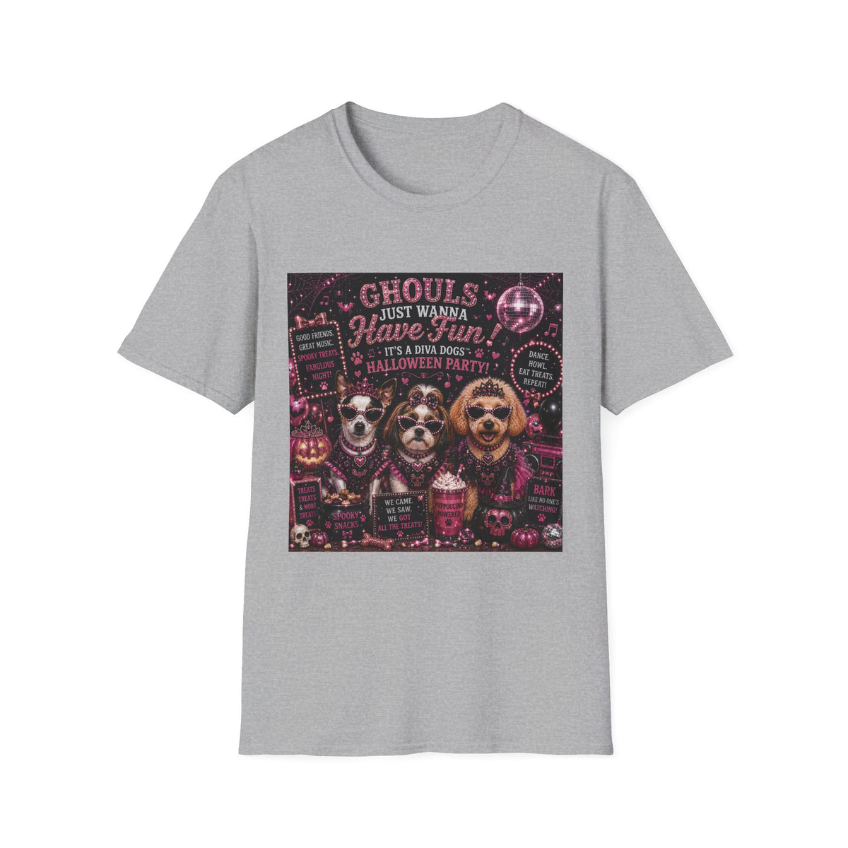 Ghouls Just Wanna Have Fun! | Diva Dogs™ Halloween Party T-Shirt | Funny Halloween Dog Shirt | Dog Mom Gift | Glam Dog Lover Tee