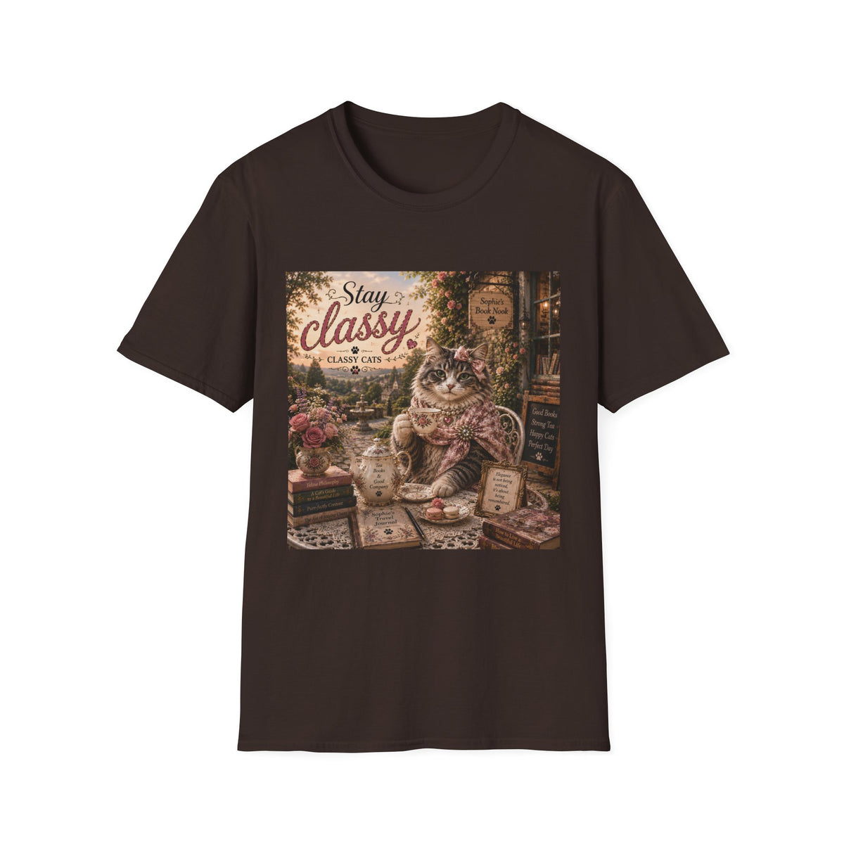 Stay Classy Cat T-Shirt — Vintage Cozy Cat Graphic Tee