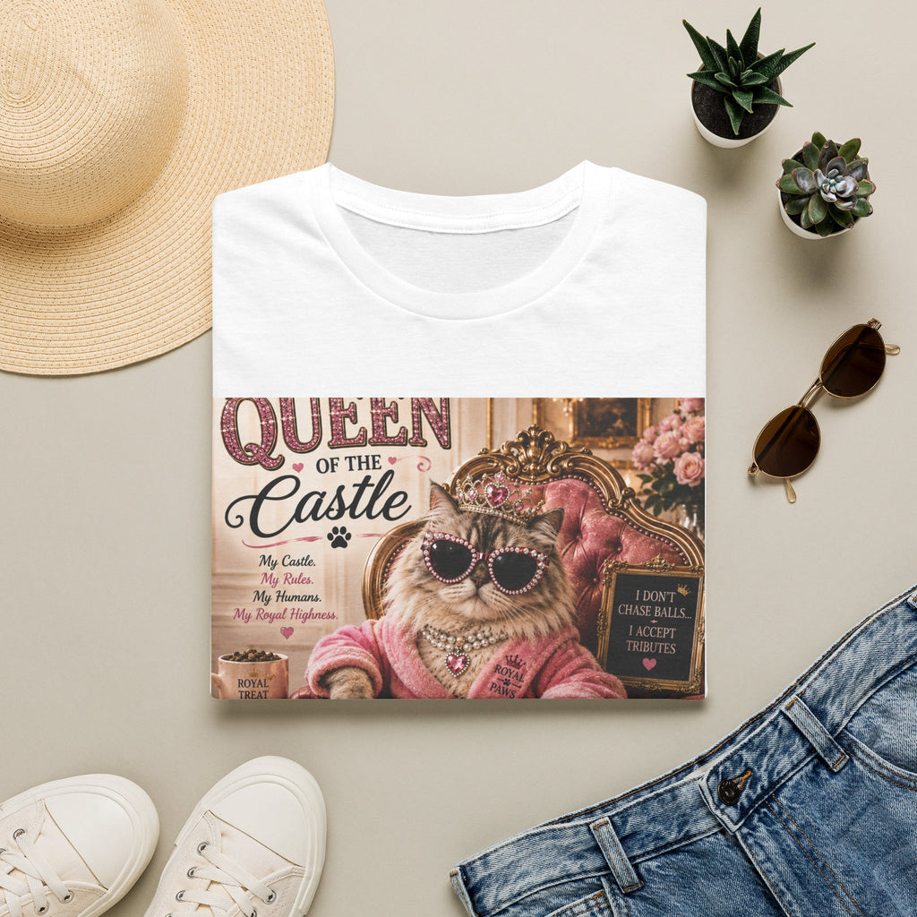 Queen of the Castle | Classy Cats™ T-Shirt | Funny Cat Queen Shirt | Cat Mom Gift | Royal Cat Tee | Elegant Cat Lover Apparel