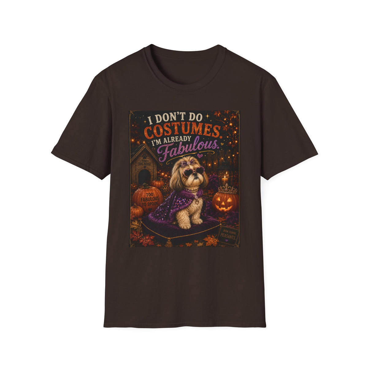 Funny Halloween Dog Shirt – I Don't Do Costumes. I'm Already Fabulous. | Cute Dog Lover T-Shirt | Vintage Halloween Tee | Fall Graphic Tee | Dog Mom Gift