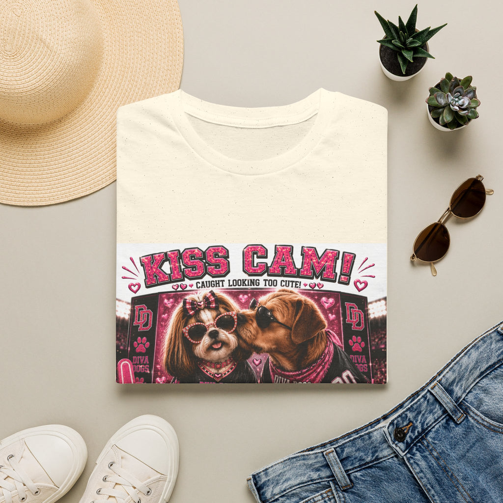 Kiss Cam!™ | Diva Dogs™ | Funny Football Dog Lover T-Shirt | Game Day Romance Collection