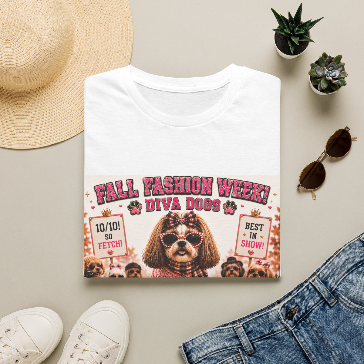 Fall Fashion Week!™ | Diva Dogs™ | Boutique Autumn Dog Lover T-Shirt | Runway Collection