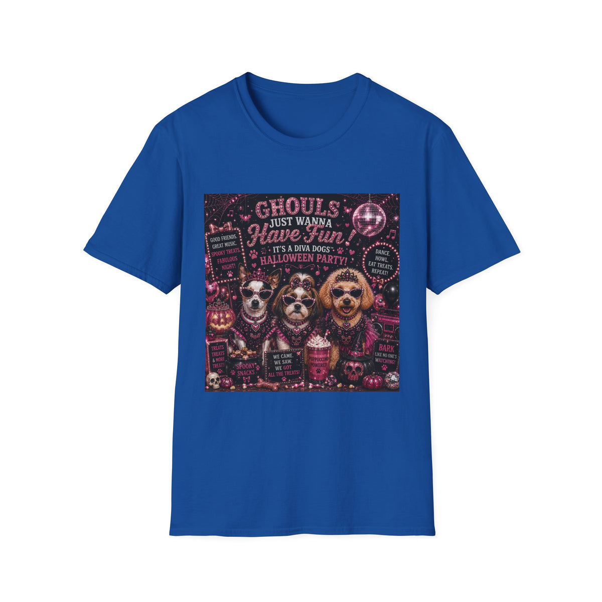 Ghouls Just Wanna Have Fun! | Diva Dogs™ Halloween Party T-Shirt | Funny Halloween Dog Shirt | Dog Mom Gift | Glam Dog Lover Tee