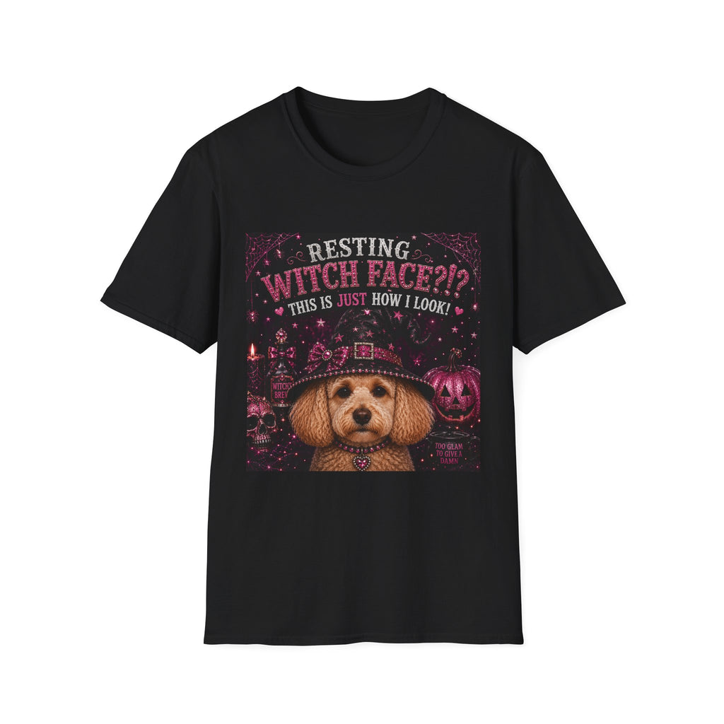 Resting Witch Face?!? This Is Just How I Look! | Funny Goldendoodle Halloween Shirt | Diva Dogs™ T-Shirt | Dog Mom Gift | Glam Halloween Tee