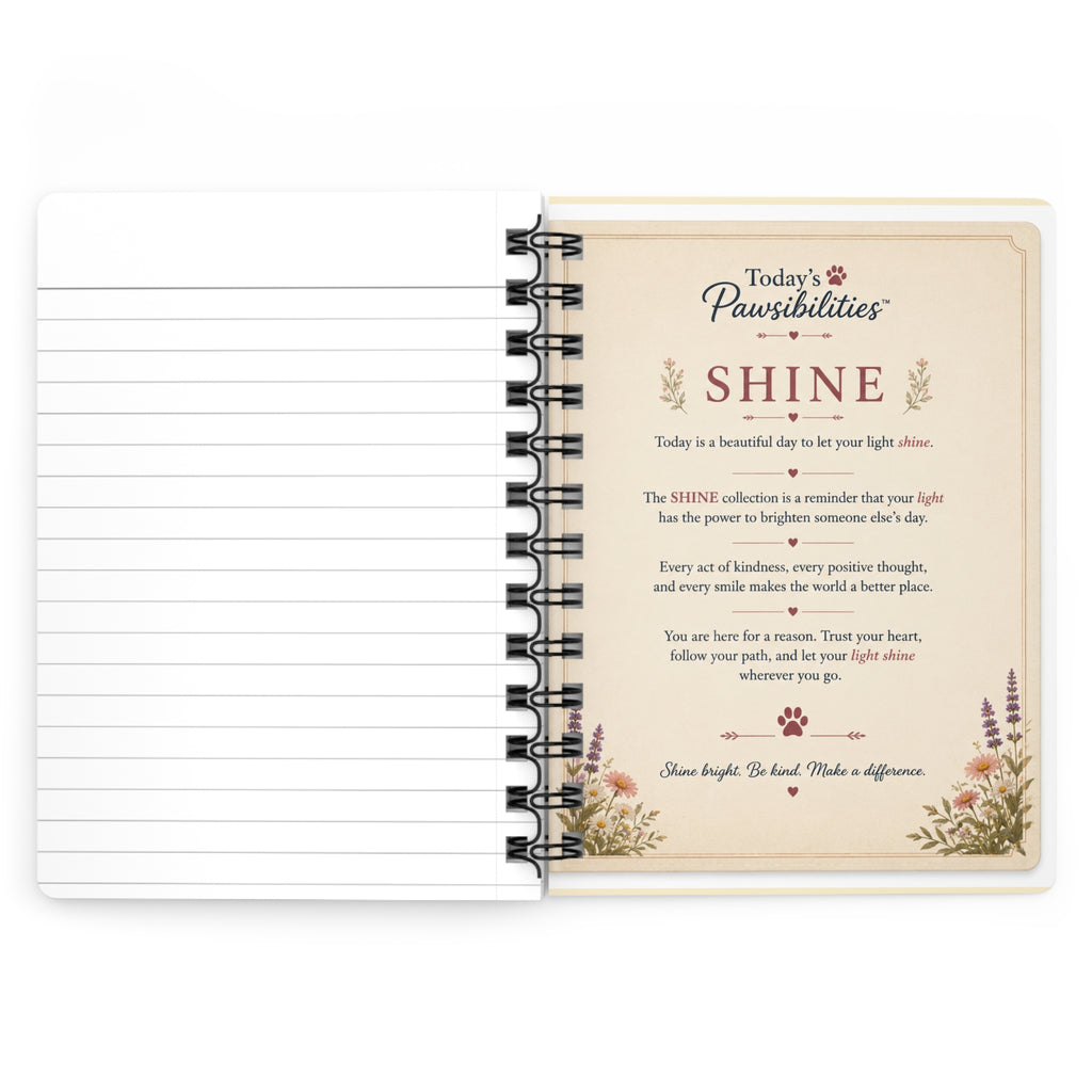 Today's Pawsibilities™ – SHINE | Inspirational Spiral Journal | Westie Dog Notebook | Guided Encouragement Journal | Dog Lover Gift