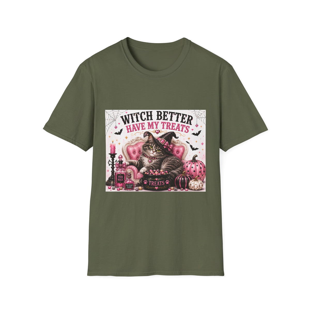 Witch Better Have My Treats | Classy Cats™ Halloween T-Shirt | Funny Cat Halloween Shirt | Cute Cat Lover Tee | Cat Mom Gift