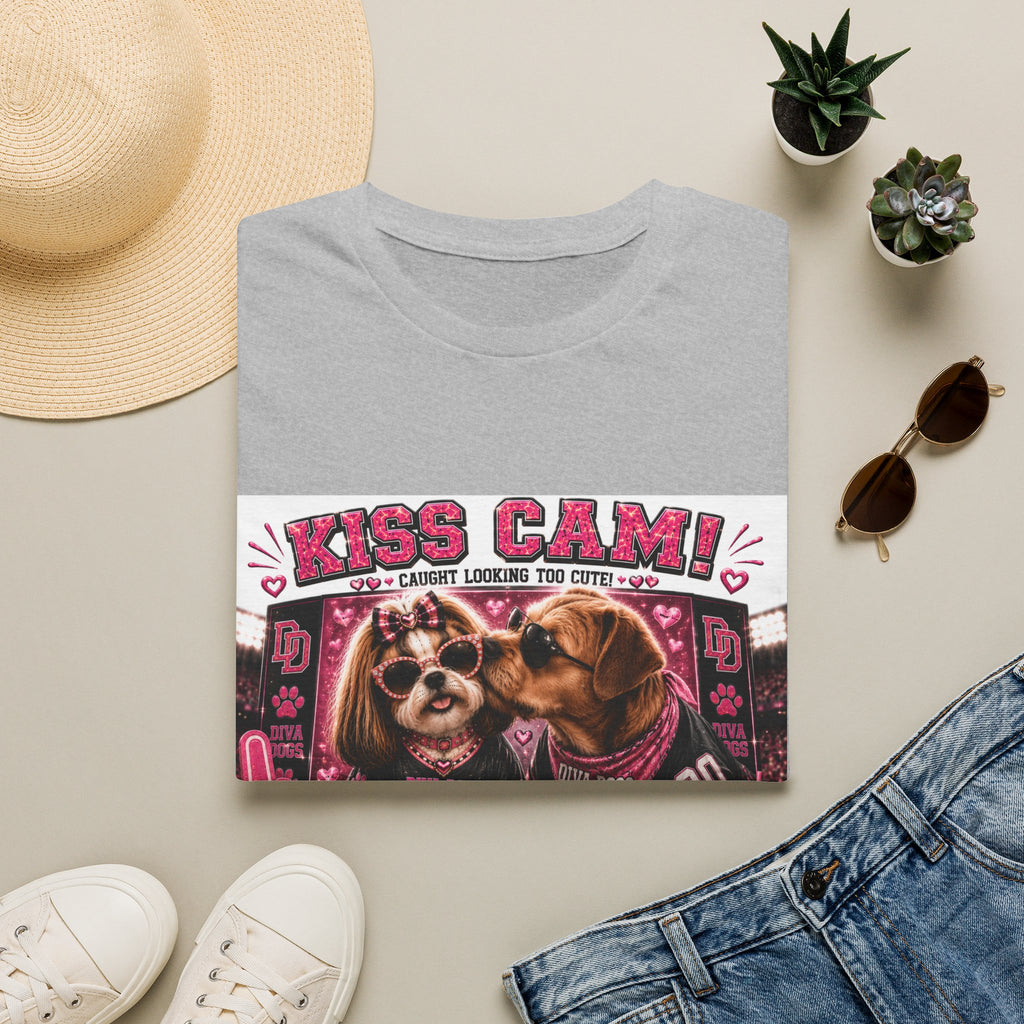 Kiss Cam!™ | Diva Dogs™ | Funny Football Dog Lover T-Shirt | Game Day Romance Collection