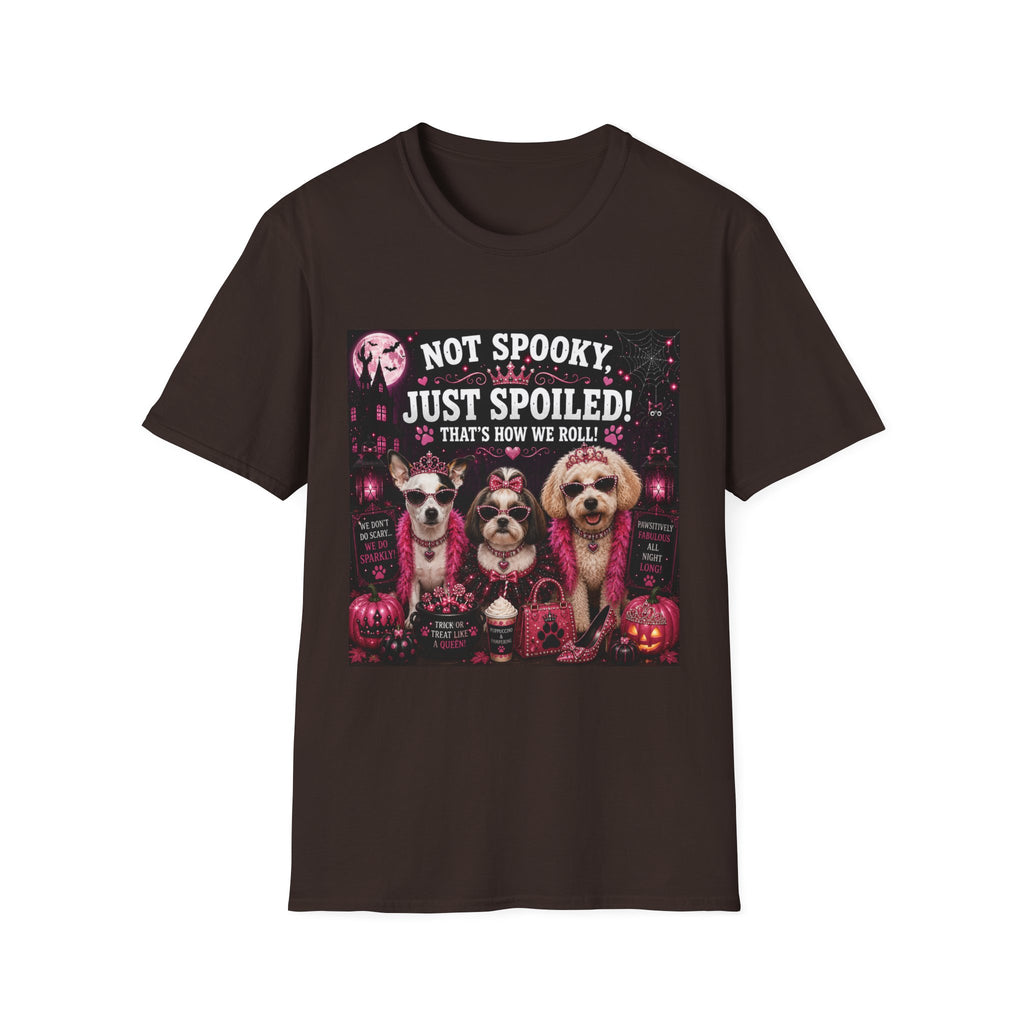 Funny Halloween Dog Shirt – Not Spooky, Just Spoiled! | Diva Dogs™ Halloween T-Shirt | Cute Dog Lover Tee | Dog Mom Gift | Glam Halloween Shirt
