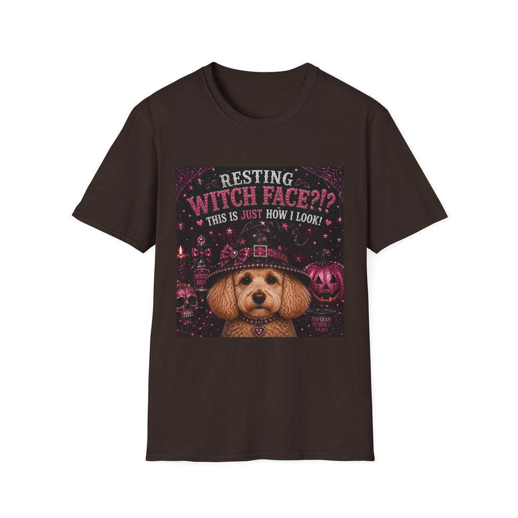 Resting Witch Face?!? This Is Just How I Look! | Funny Goldendoodle Halloween Shirt | Diva Dogs™ T-Shirt | Dog Mom Gift | Glam Halloween Tee