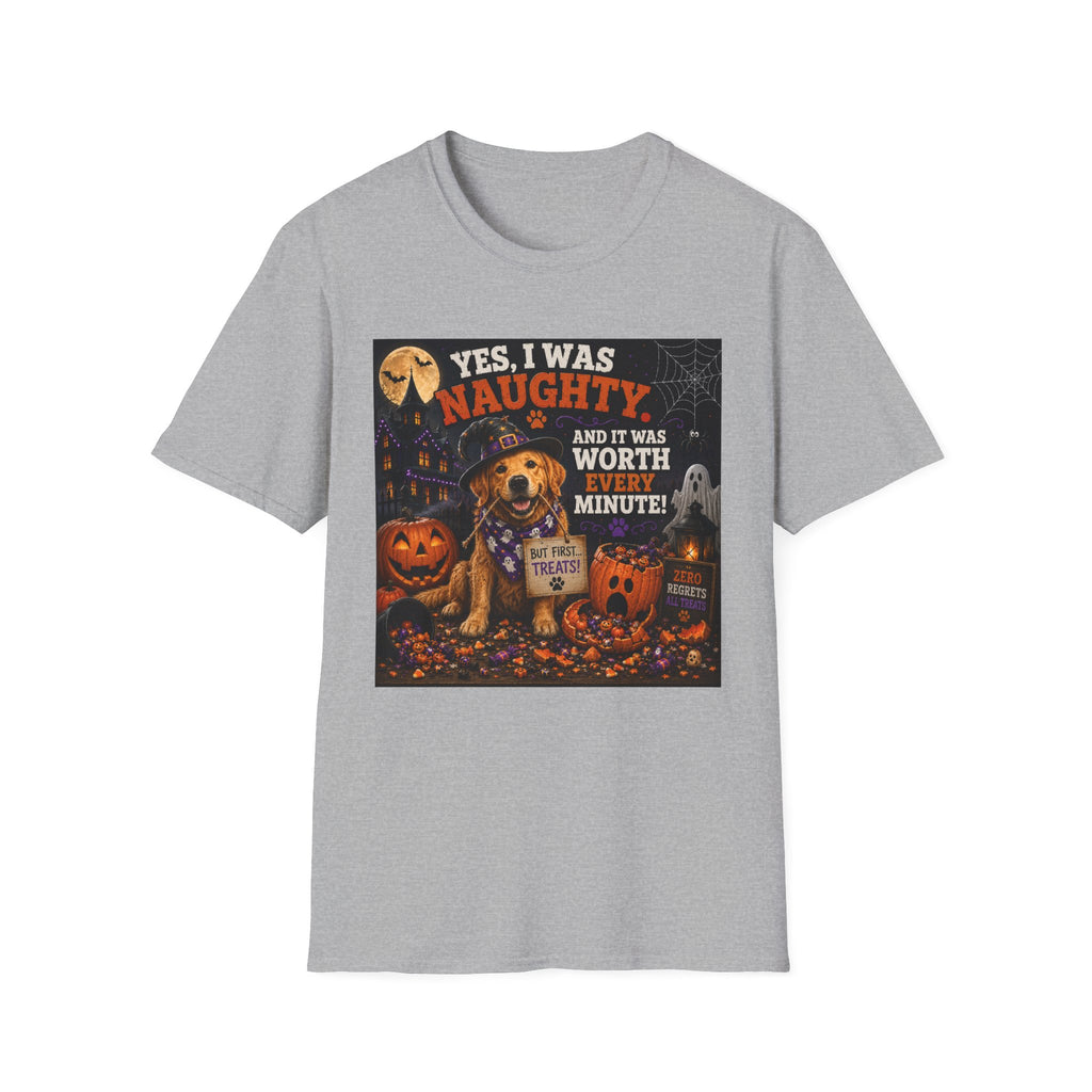 Funny Halloween Dog Shirt – Yes, I Was Naughty… And It Was Worth Every Minute! | Cute Halloween Dog T-Shirt | Fall Dog Lover Tee | Dog Mom Gift