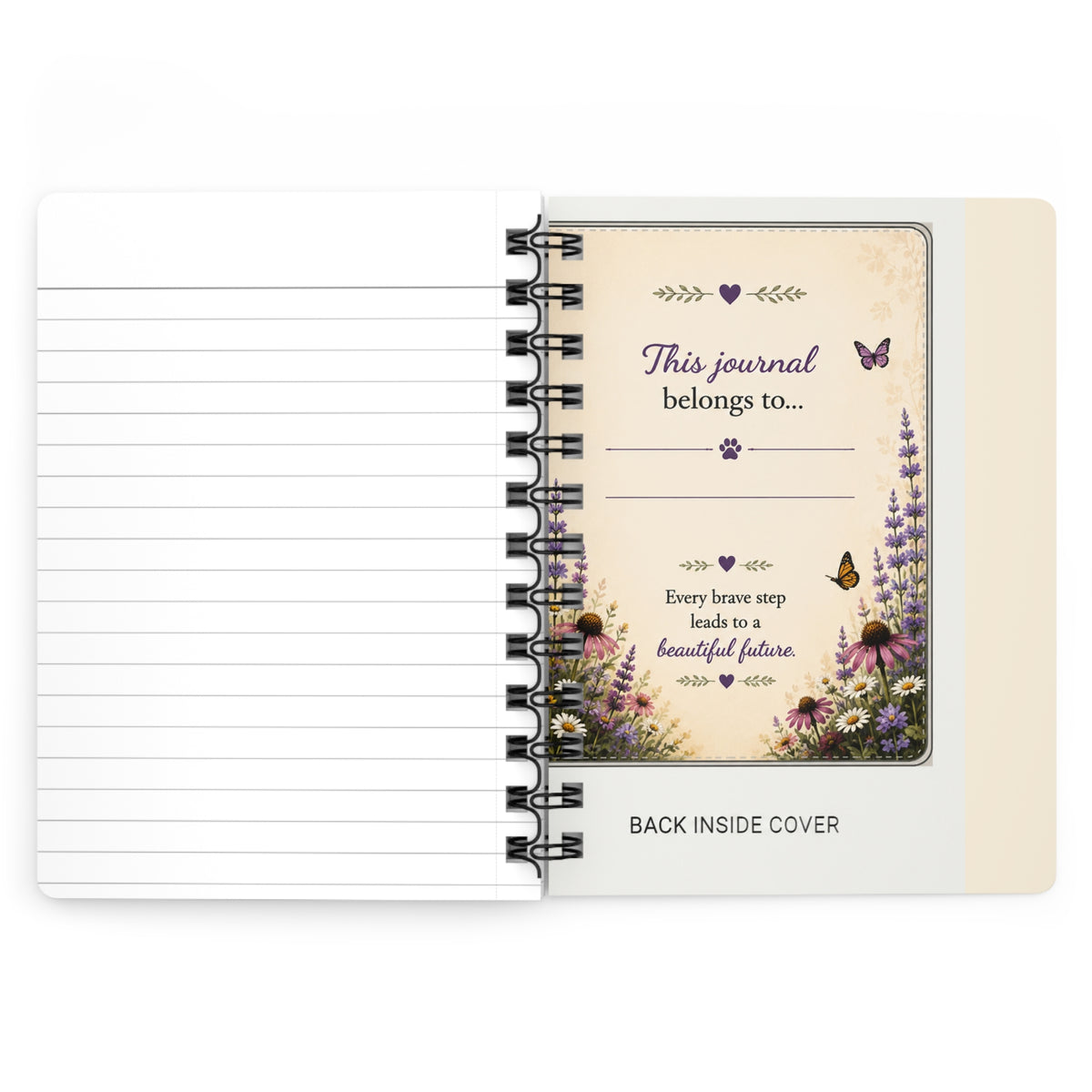 Today's Pawsibilities™ – COURAGE Spiral Bound Journal | Abbie Inspirational Writing Journal | Dog Lover Notebook