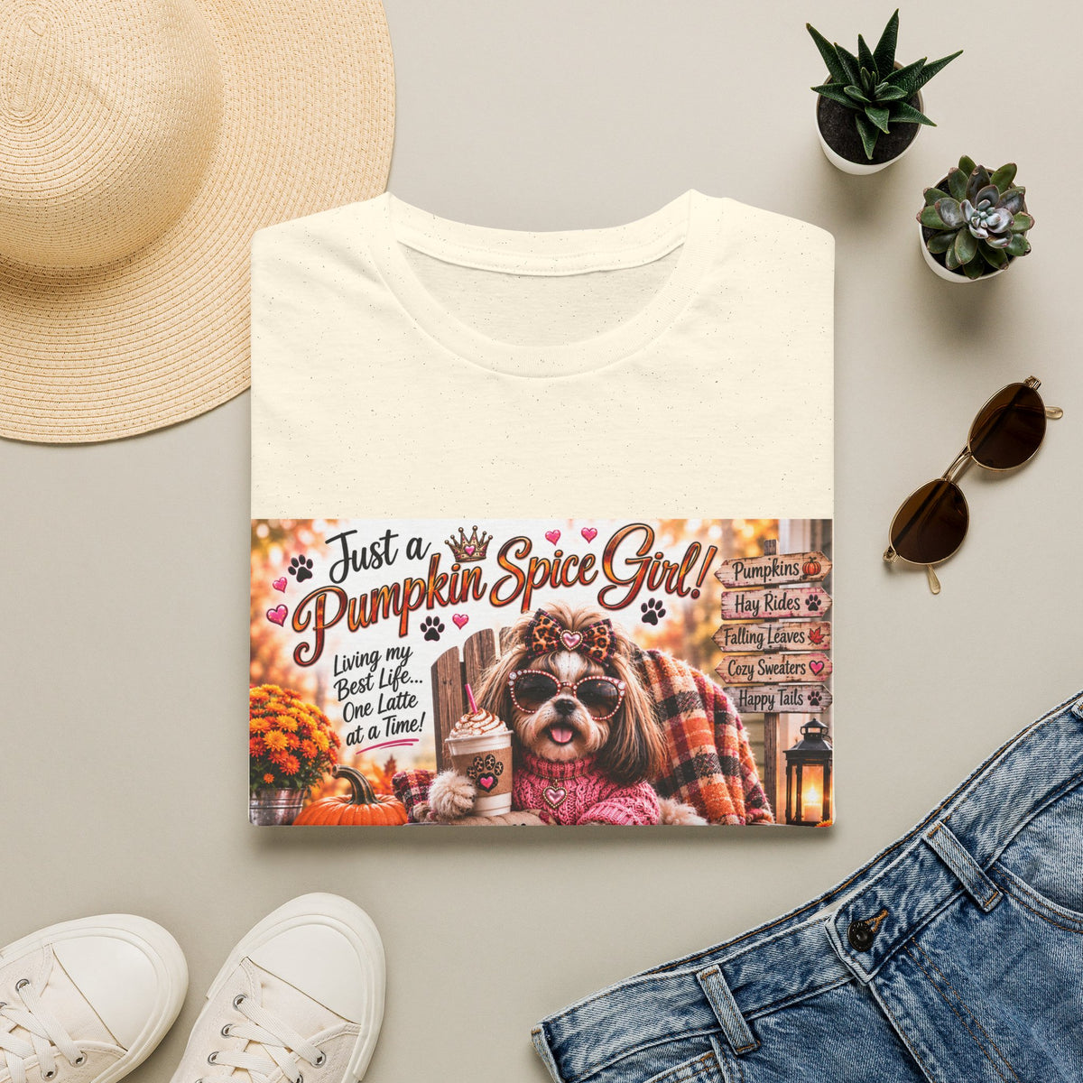 Just a Pumpkin Spice Girl!™ | Diva Dogs™ | Cozy Fall Dog Lover T-Shirt | Boutique Autumn Collection
