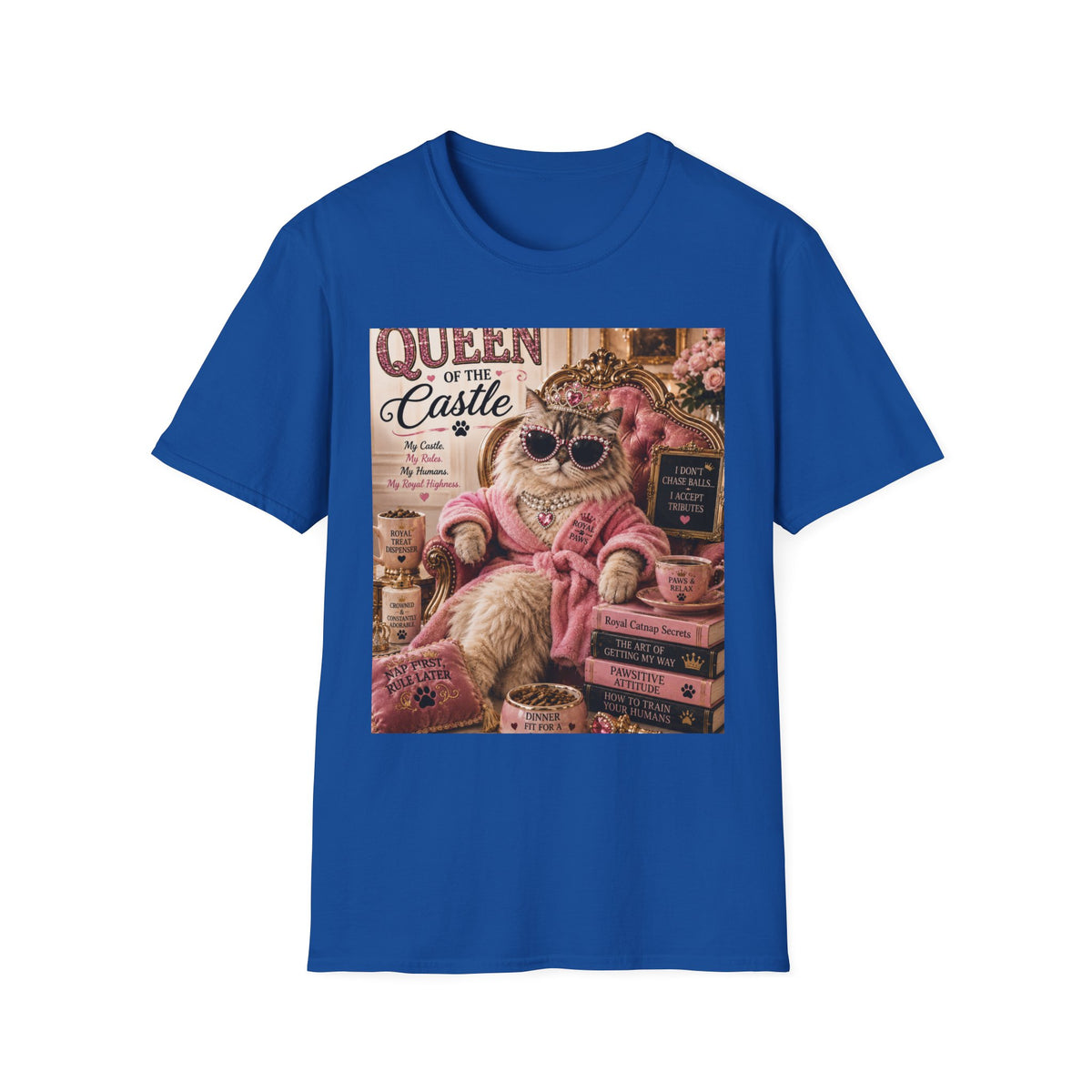 Queen of the Castle | Classy Cats™ T-Shirt | Funny Cat Queen Shirt | Cat Mom Gift | Royal Cat Tee | Elegant Cat Lover Apparel