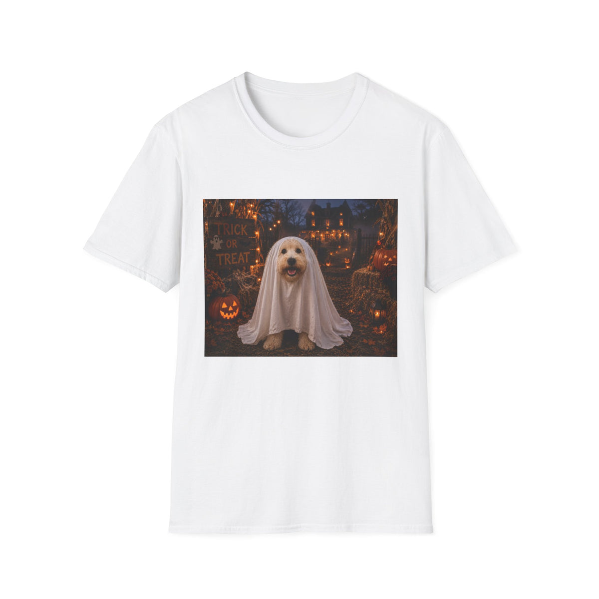 Trick or Treat | Maddie's Ghost Costume™ Halloween T-Shirt | Cute Dog Halloween Shirt | The Dog House™ Fall Collection