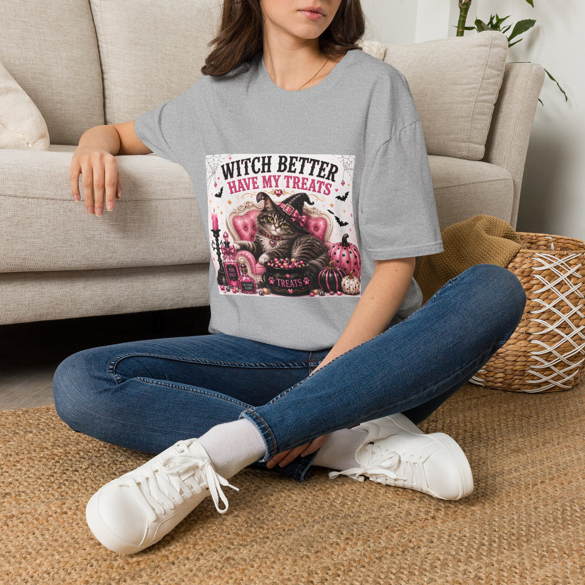 Witch Better Have My Treats | Classy Cats™ Halloween T-Shirt | Funny Cat Halloween Shirt | Cute Cat Lover Tee | Cat Mom Gift