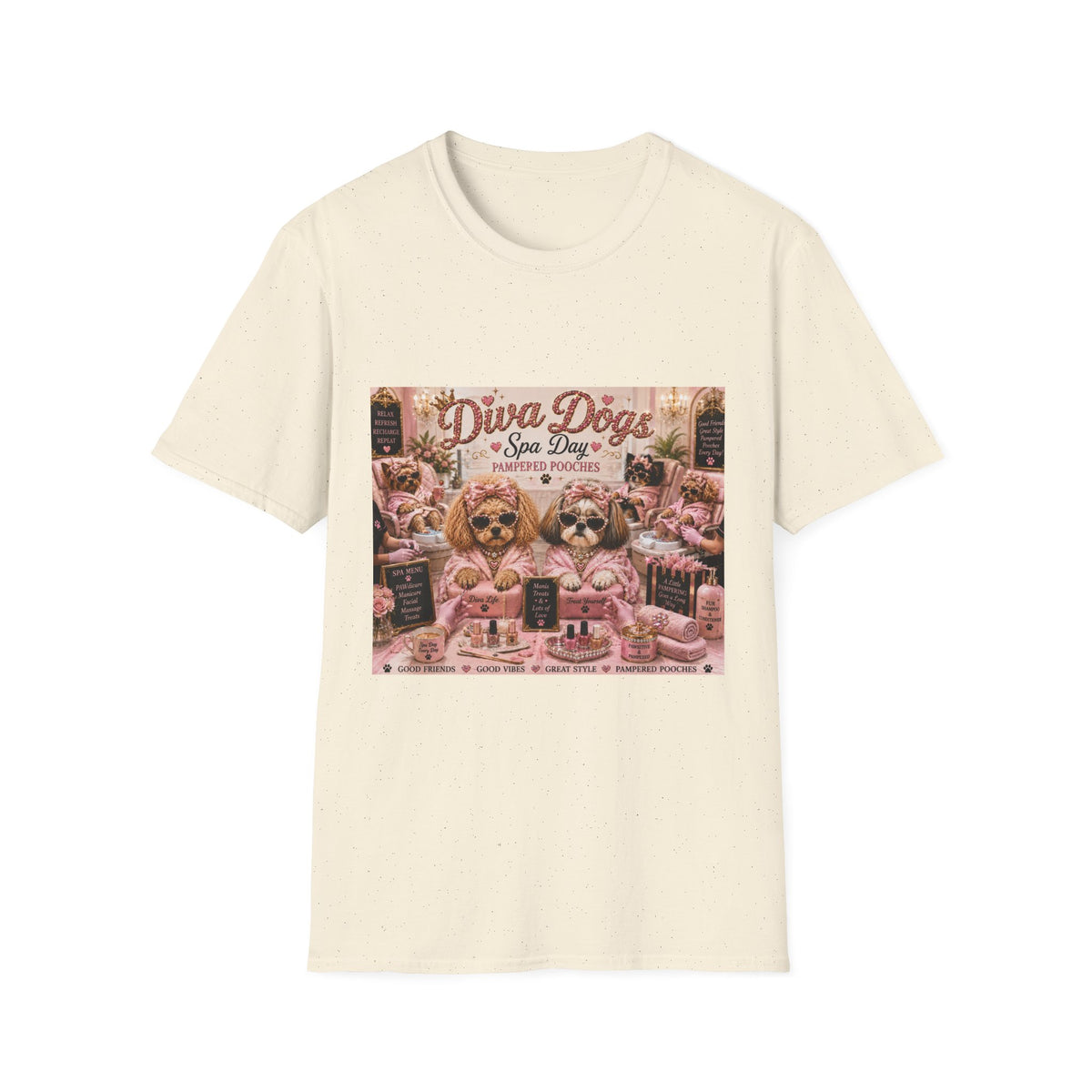 Diva Dogs Spa Day T-Shirt — Pampered Pooches Graphic Tee