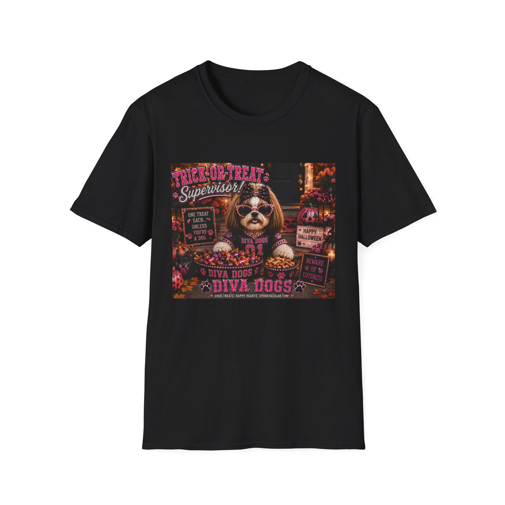 Trick-or-Treat Supervisor!™ | Diva Dogs™ | Funny Halloween Dog Lover T-Shirt | Boutique Fall Collection