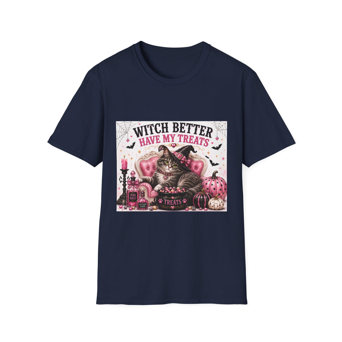 Witch Better Have My Treats | Classy Cats™ Halloween T-Shirt | Funny Cat Halloween Shirt | Cute Cat Lover Tee | Cat Mom Gift