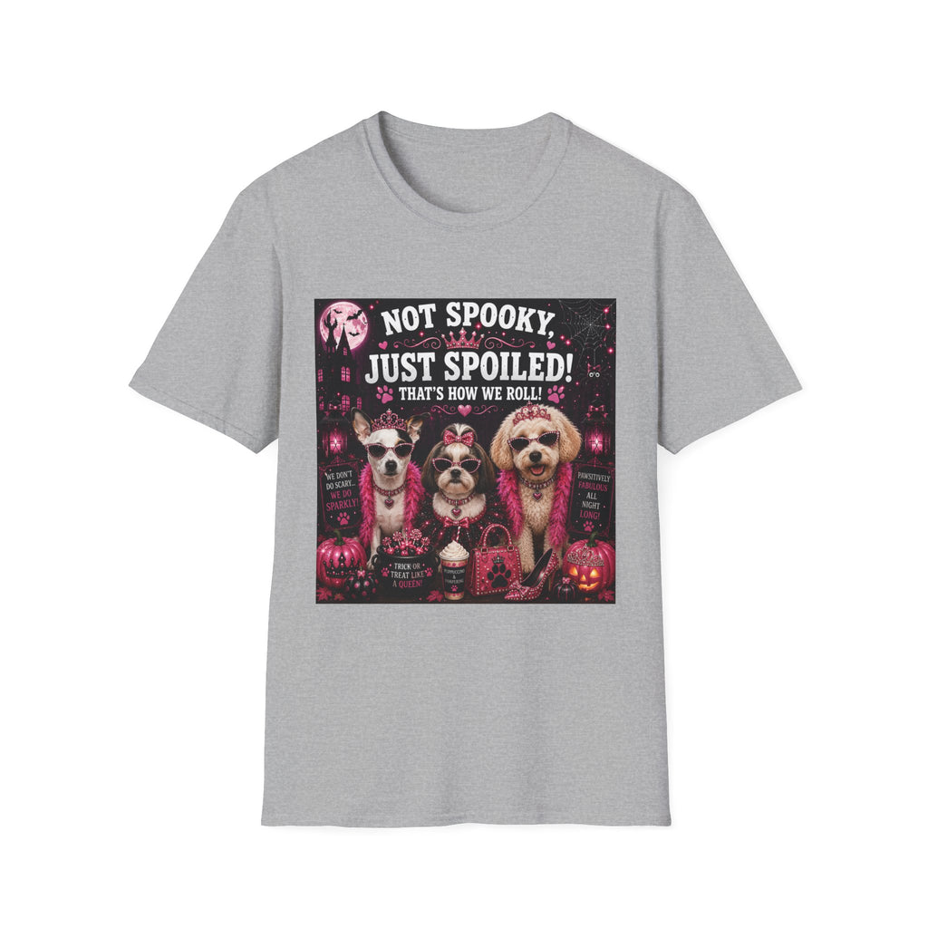 Funny Halloween Dog Shirt – Not Spooky, Just Spoiled! | Diva Dogs™ Halloween T-Shirt | Cute Dog Lover Tee | Dog Mom Gift | Glam Halloween Shirt