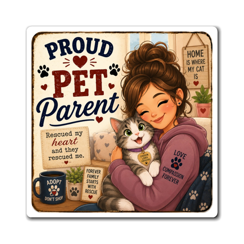 Proud Pet Parent Cat Magnet | Rescue Cat Lover Gift | The Dog House™