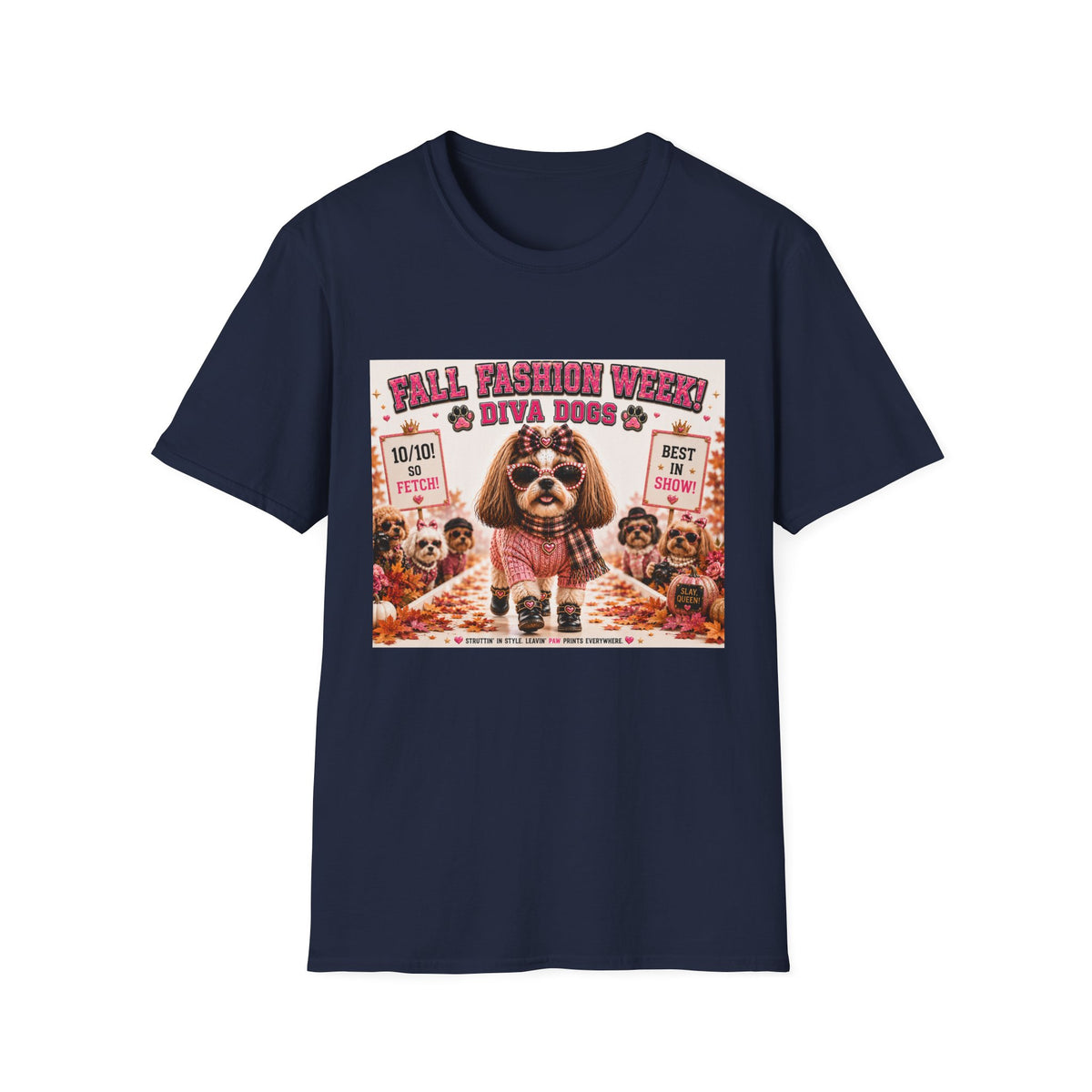 Fall Fashion Week!™ | Diva Dogs™ | Boutique Autumn Dog Lover T-Shirt | Runway Collection