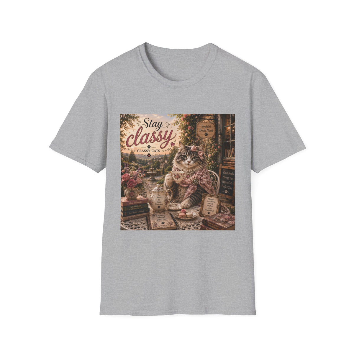 Stay Classy Cat T-Shirt — Vintage Cozy Cat Graphic Tee