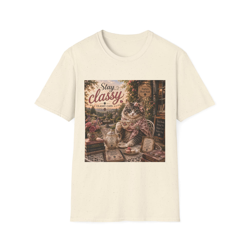 Stay Classy Cat T-Shirt — Vintage Cozy Cat Graphic Tee