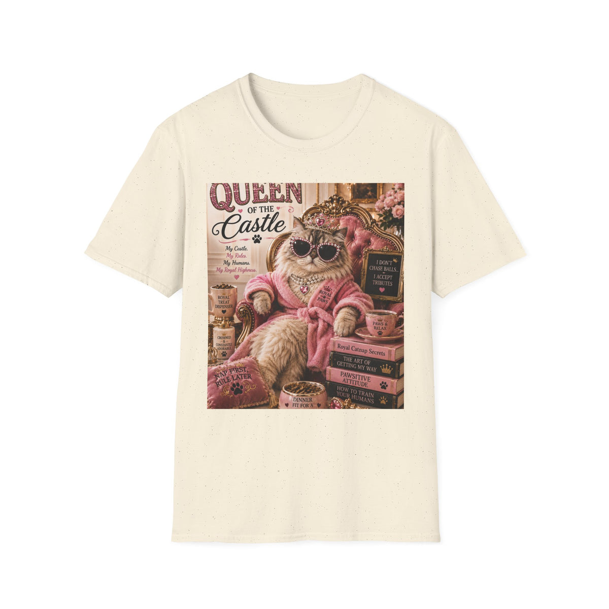 Queen of the Castle | Classy Cats™ T-Shirt | Funny Cat Queen Shirt | Cat Mom Gift | Royal Cat Tee | Elegant Cat Lover Apparel